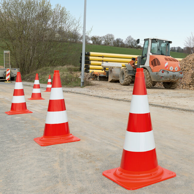 MORION EU verkeerskegel - 750 mm - klasse 2 - rood/wit