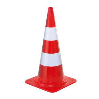 MORION EU Cône de signalisation - 750 mm - classe 1 - 5.5 kg - rouge/blanc