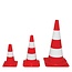 Cône en PVC – 750 mm – rouge/blanc – non réfléchissant