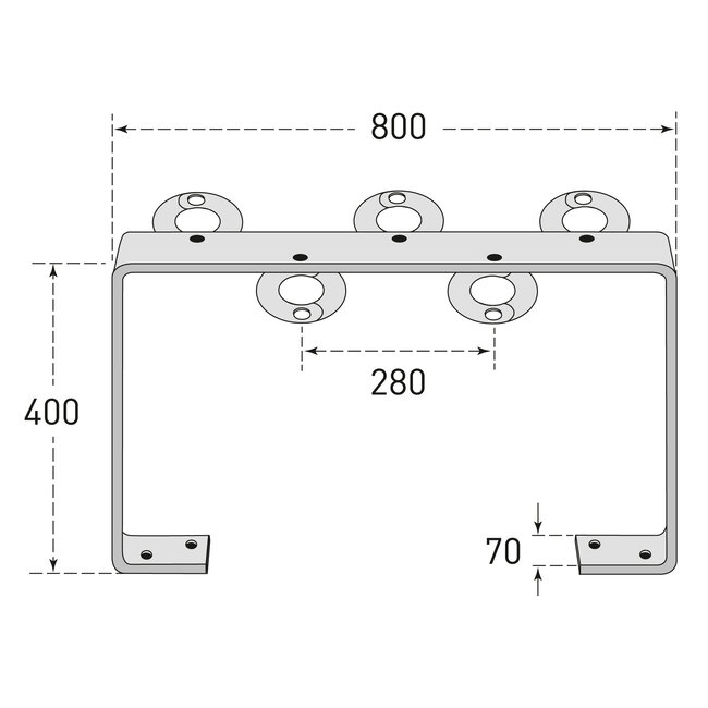 CITY Arceau de stationnement pour 5 trottinettes – Gris anthracite