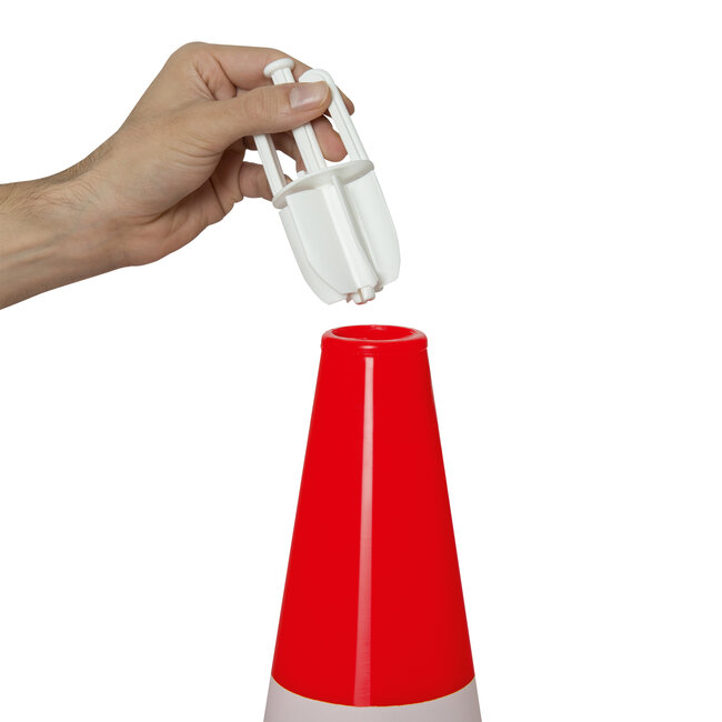 PVC kegelset - 500 mm - rood/wit - niet-reflecterend
