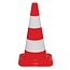 Set de cônes en PVC – 500 mm – rouge/blanc – non réfléchissant