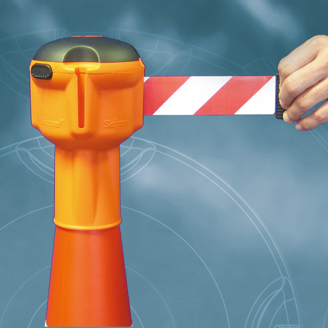 SKIPPER Cassette de sangle cônique - 9000 mm - rouge/blanc