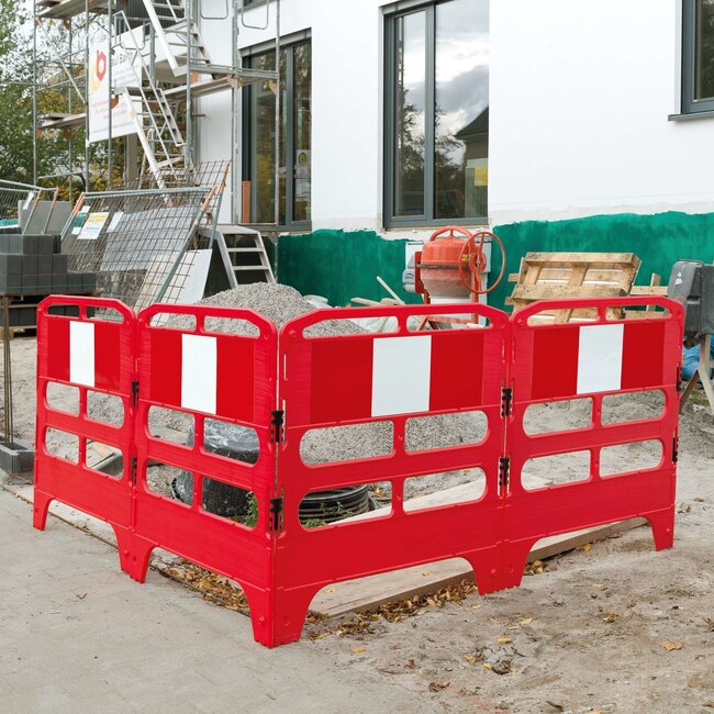 MORION 4-ledig vouwhek - 1000 x 1000 x 1000 mm - rood/wit