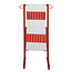 Barrière extensible version lourde – 4000 x 1000 mm – rouge/blanc