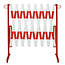 Barrière extensible version lourde – 4000 x 1000 mm – rouge/blanc