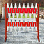 Barrière extensible version lourde – 4000 x 1000 mm – rouge/blanc
