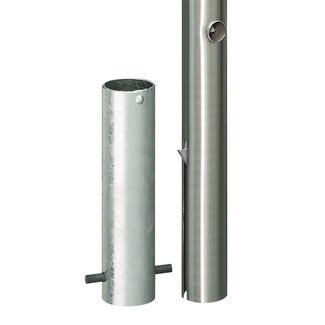 CITY Borne en inox BERLIN – 1200 x Ø 76 mm – amovible – Δ  serrure