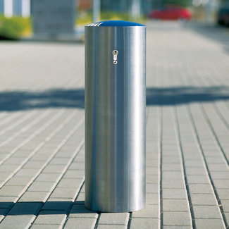 CITY Borne en inox BERLIN XL – 1000 x Ø 204 mm – amovible – serrure à cylindre