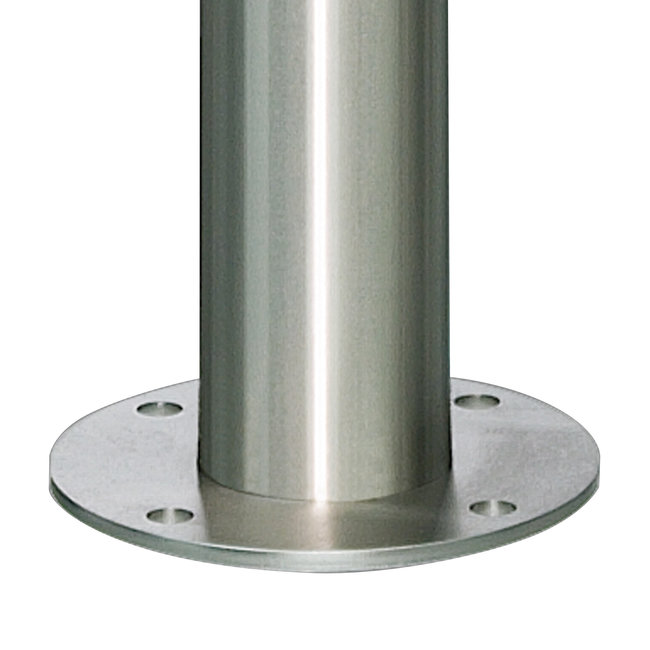 CITY RVS paal MILANO - 931 x Ø 76 mm - op voetplaat