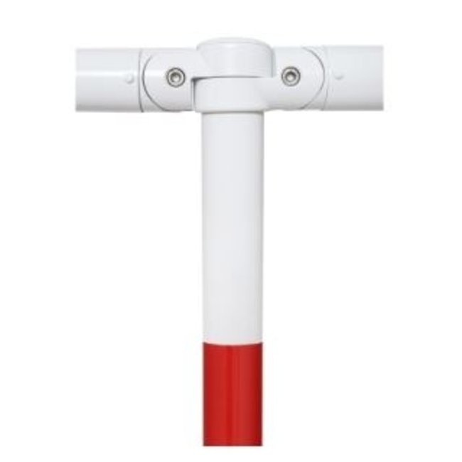 MORION URBAN système de rambardes - tube fixe - 1330 x Ø 60 mm - rouge/blanc - à bétonner