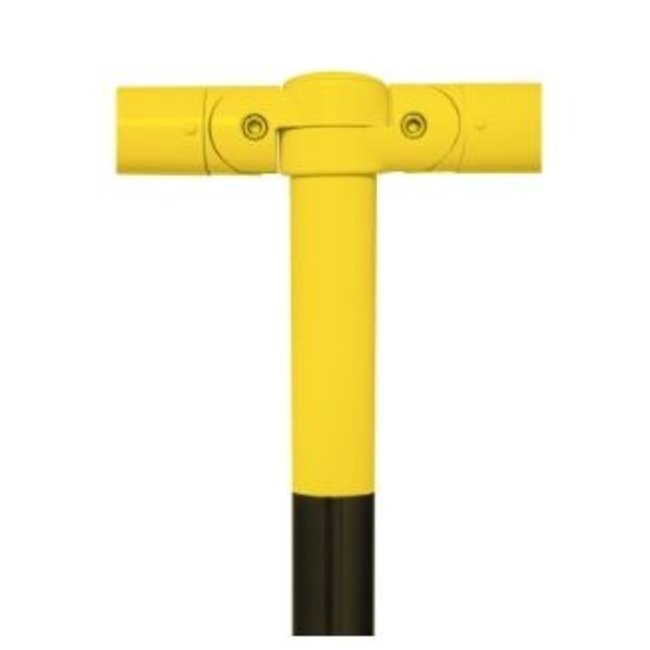 MORION URBAN système de rambardes - tube fixe - 1330 x Ø 60 mm - jaune/noir - à bétonner