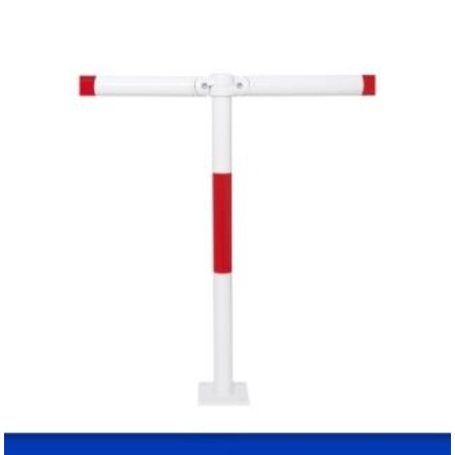MORION URBAN système de rambardes - tube fixe - 1000 x Ø 60 mm - rouge/blanc - sur platine