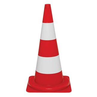 Cône en PVC – 750 mm – rouge/blanc – non réfléchissant