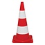 Set de cônes en PVC – 750 mm – rouge/blanc – non réfléchissant