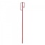 Piquet pour ruban de signalisation - 14 mm - rouge