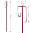 Piquet pour ruban de signalisation - 14 mm - rouge