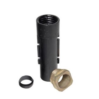 Manchon à sceller en fonte grise 60/300 mm - pour poteau Ø 60 mm - avec bague filetée et de serrage