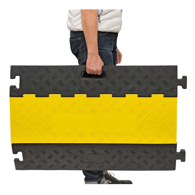 MORION Protège-câble moyen - 930 x 590 x 50 mm - noir/jaune