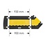 MORION medium kabelbeschermer - hoek rechts 45° - zwart/geel