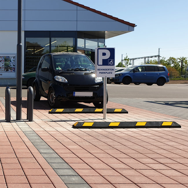 Parkeerstop Park-AID® - 1800 x 150 x 100 mm - zwart/geel