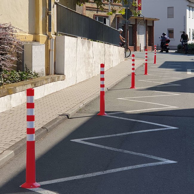 ComeBack balise auto relevable - 1000 mm - rouge/blanc