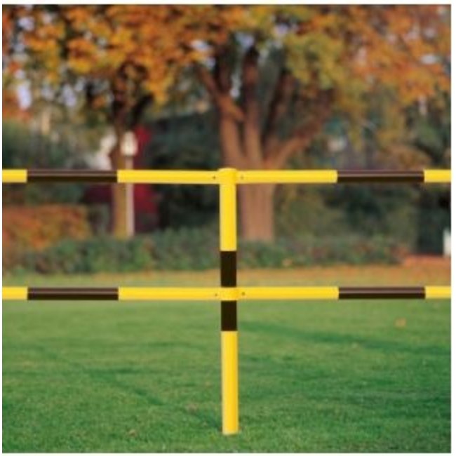 MORION Système de rambardes - horizontale - 1500 x Ø 60 mm  - jaune/noir