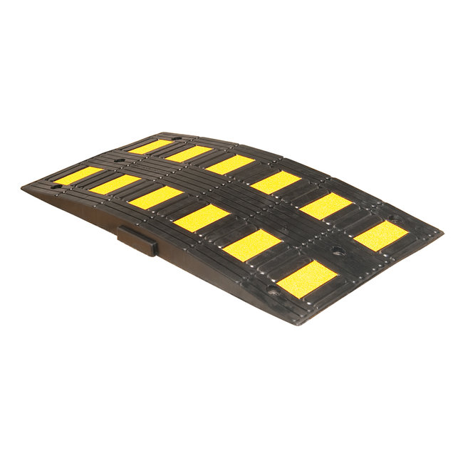 SafeRide-75 verkeersdrempel - middenstuk - 900x500x75 mm - zwart/geel