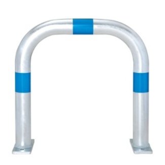 CITY Arceau de protection - 500 x 500 x Ø60 mm - sur platine - galvanisé - bleu réfléchissant