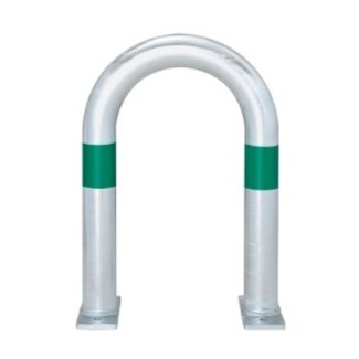 CITY Arceau de protection - 500 x 360 x Ø60 mm - sur platine - galvanisé - vert réfléchissant