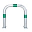 CITY Arceau de protection - 500 x 500 x Ø60 mm - sur platine - galvanisé - vert réfléchissant