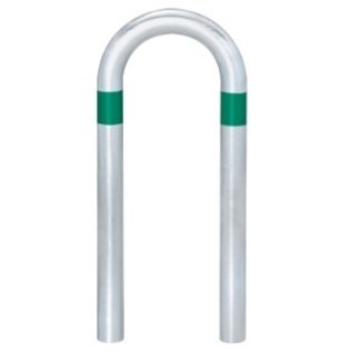 CITY Arceau de protection - 800 x 360 x Ø60 mm - à bétonner - galvanisé - vert réfléchissant