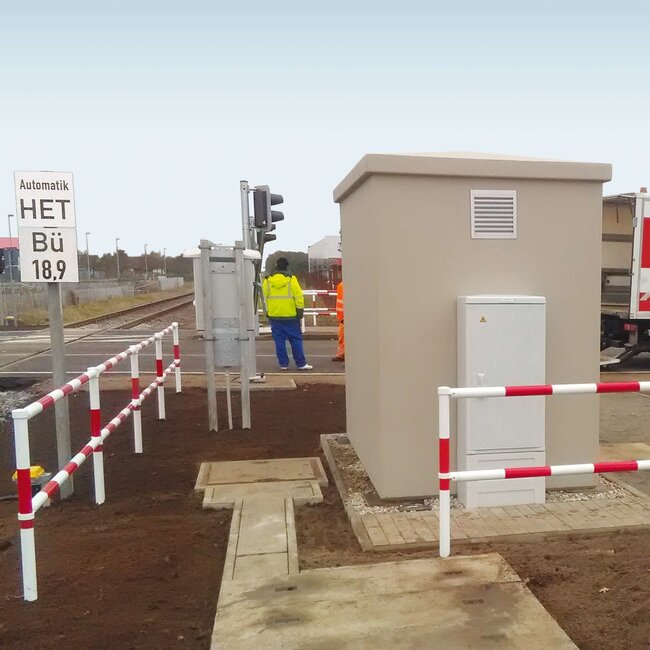 MORION modulaire balustrade - dwarsligger - 1000 x Ø 60 mm - rood/wit