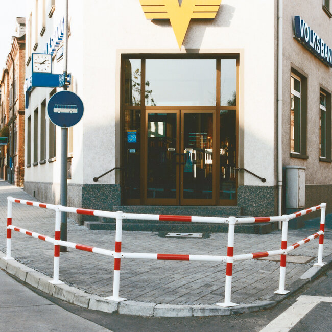 MORION Modulaire balustrade - dwarsligger - 1500 x Ø 60 mm - rood/wit