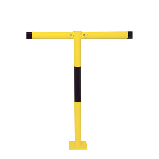 MORION URBAN système de rambardes - tube fixe - 1000 x Ø 60 mm - jaune/noir - sur platine