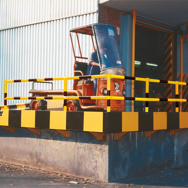 MORION Système de rambardes - horizontale - 2000 x Ø 48 mm  - jaune/noir