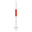 MORION CLASSIQUE poteau de délimitation - 1330 x Ø 60 mm - rouge/blanc - à bétonner