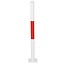 MORION CLASSIQUE poteau de délimitation - 1000 x Ø 60 mm - rouge/blanc - sur platine