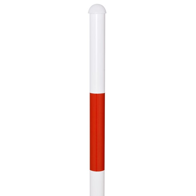 MORION CLASSIQUE poteau de délimitation - 1330 x Ø 60 mm - rouge/blanc - à bétonner