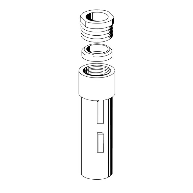 Grondhuls 60/300 mm - voor palen Ø 60 mm - met spanring en schroefmoer