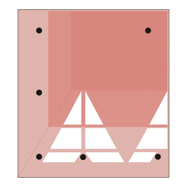 GAMMA Berlijns kussen - 2000 x 1800 x 65 mm - rood