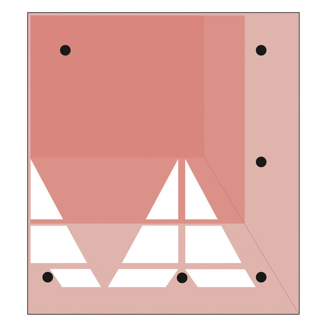 GAMMA Berlijns kussen - 3000 x 1800 x 65 mm - rood