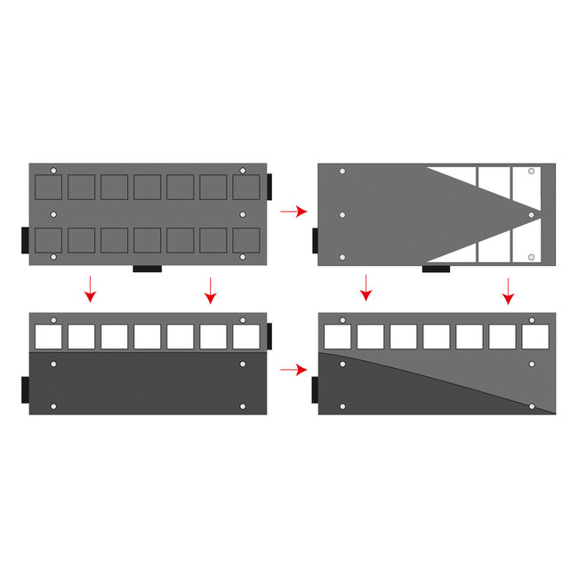 GAMMA Plateaux traversants - SET A - 4000 x 2700 x 80 mm