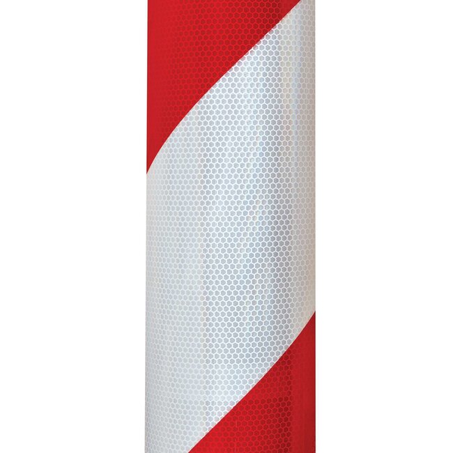 GAMMA Tube réfléchissant – 500 x Ø 160 mm – rouge/blanc – gauche