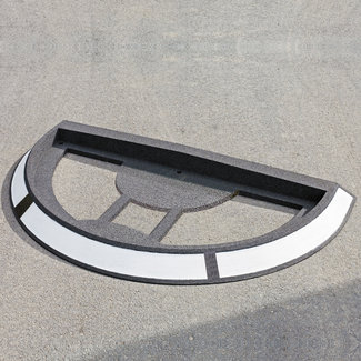 GAMMA Anneau extérieur d’îlot directionnel – 2000 x 1200 x 150 mm – gris/blanc