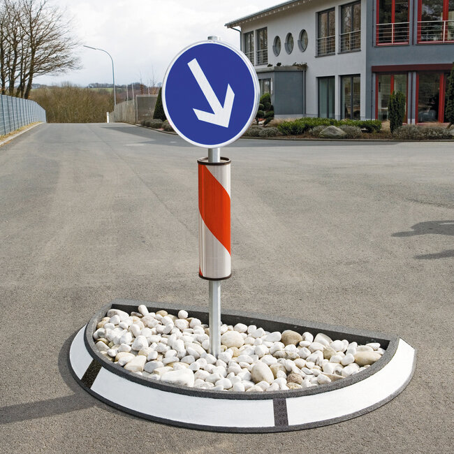 GAMMA Buitenring verkeerseiland - 2000 x 1200 x 150 mm - grijs/wit