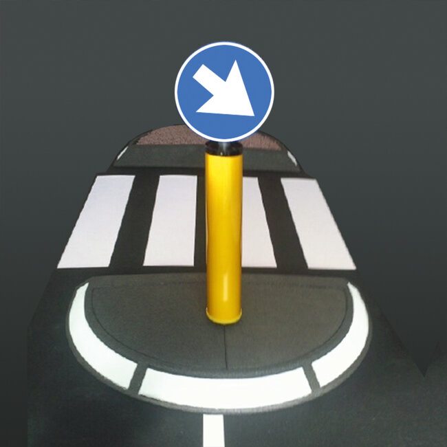 GAMMA Buitenring verkeerseiland - 2000 x 1200 x 150 mm - grijs/wit