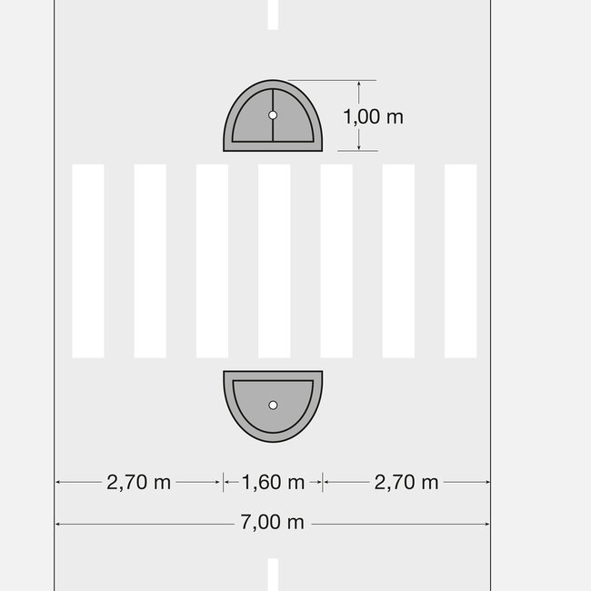 GAMMA Plaques de remplissage pour îlot de circulation - 1320 x 660 x 120 mm - gris