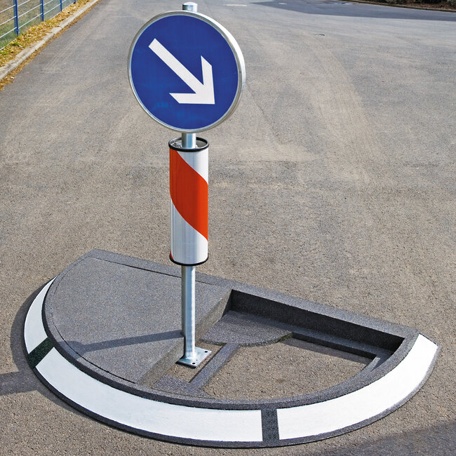 GAMMA Vulplaten verkeerseiland - 1720 x 860 x 120 mm - grijs