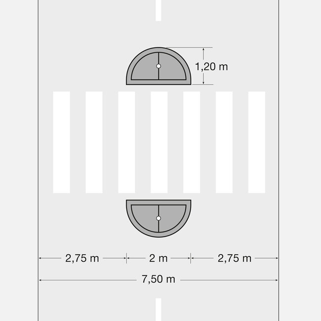 GAMMA Plaques de remplissage pour îlot de circulation - 1720 x 860 x 120 mm - gris